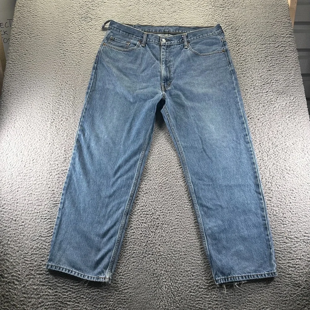 Levi's 550 Jeans Mens 38x30‎ Blue Cotton Denim Straight Leg Faded Baggy Workwear